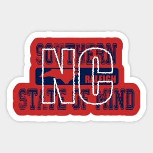 Southern State of Mind-North Carolina 3 red Sticker